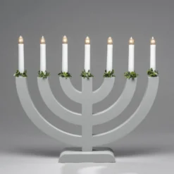 Adventsstake 7 armet - Grå