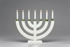 Adventsstake 7 armet - Hvit