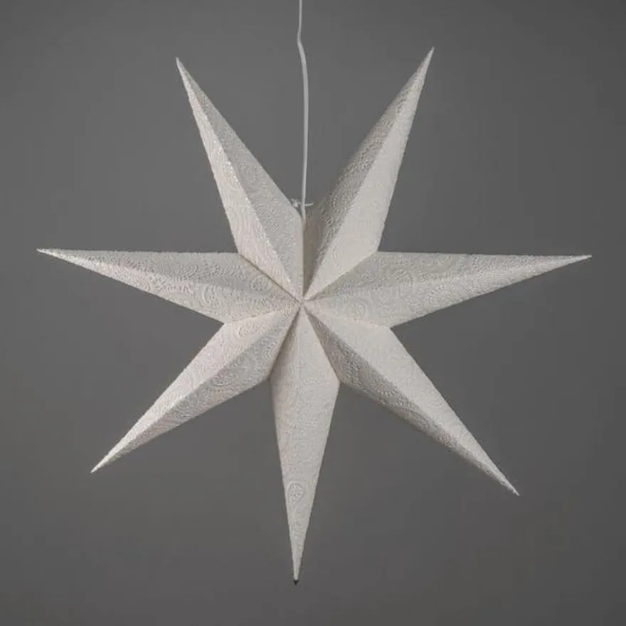Adventstjerne 80 cm med broderi