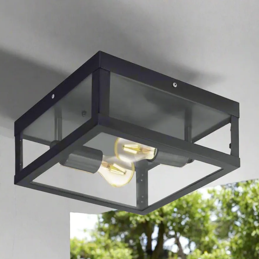 Alamonte utendørs taklampe IP44 - Svart
