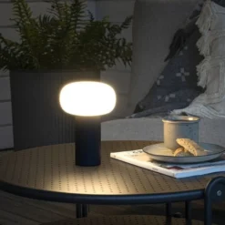 Antibes oppladbar bordlampe 2700/3000/4000K og RGB IP54 Dimbar - Antrasitt grå