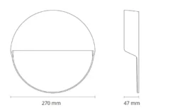 Arlon round vegglampe utendørs 10W 3000 Kelvin IK10 IP65 - Dimbar