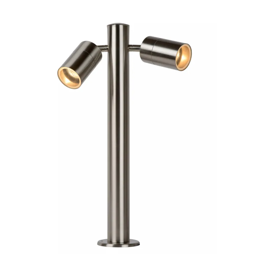 Arne pullert utendørs 2 arm IP44 GU10 50 cm - Satin Krom