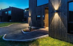 Artes round vegglampe opp/ned utendørs IP65 8W 3000K Dimbar