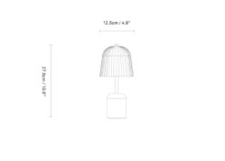 Asteea bærbar bordlampe 2W 2200 Kelvin IP65 - Oppladbar