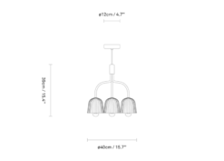 Asteea 3 takpendel 8W 2700 Kelvin - Dimbar