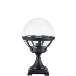 Bologna portstolpe 312 - Svart / Klart glass