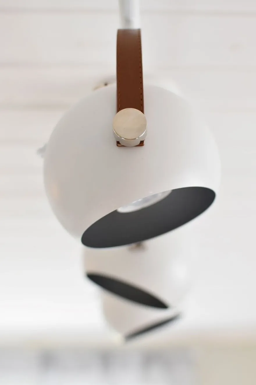 Bow taklampe - Hvit/Brun