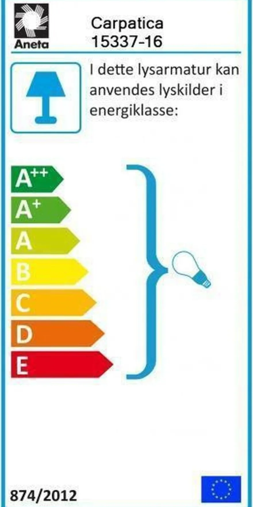 Carpatica takpendel 40 cm - Brun