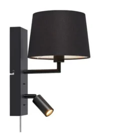 Como vegglampe - Svart
