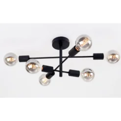 Cross taklampe 6 lys - Svart