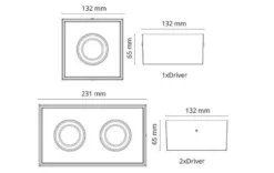 Cube Lux 2x7W LED 2700K Ra 98