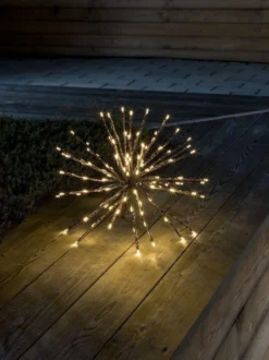 Dekorasjonsball 40 cm 120 LED varmhvit - Gull