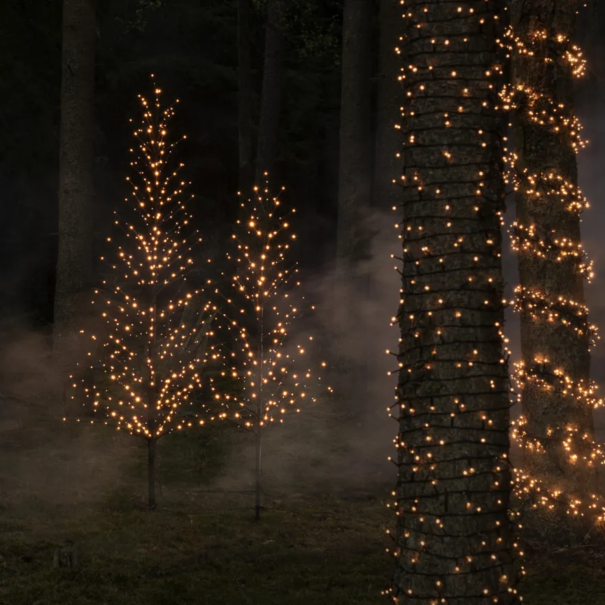 Dekorasjonstre 210 cm med 504 LED amber farget IP44 utendørs