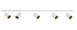 Designline Tube Pro komplett 1,9 meter spotskinne med 5 spotter GU10 - Hvit
