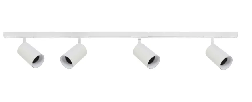 Designline Tube Pro komplett 1,9 meter spotskinne med 4 spotter GU10 - Hvit