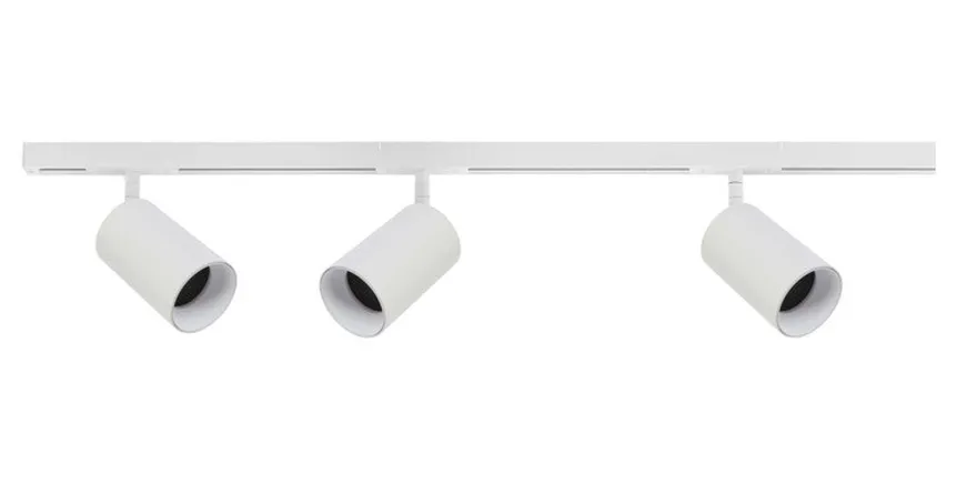 Designline Tube Pro komplett 1 meter spotskinne med 3 spotter GU10 - Hvit