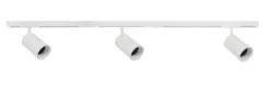 Designline Tube Pro komplett 1,9 meter spotskinne med 3 spotter GU10 - Hvit