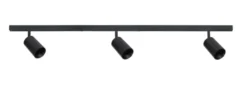 Designline Tube Pro komplett 1.9 meter spotskinne med 3 spotter GU10 - Svart