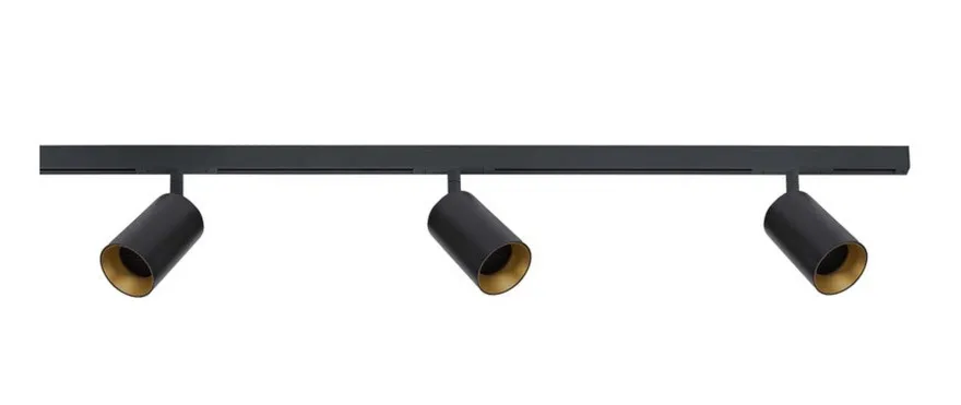 Designline Tube Pro komplett 1 meter spotskinne med 3 spotter GU10 - Svart