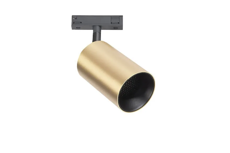Designline Tube Pro komplett 1.9 meter spotskinne med 4 spotter GU10 - Svart/Messing