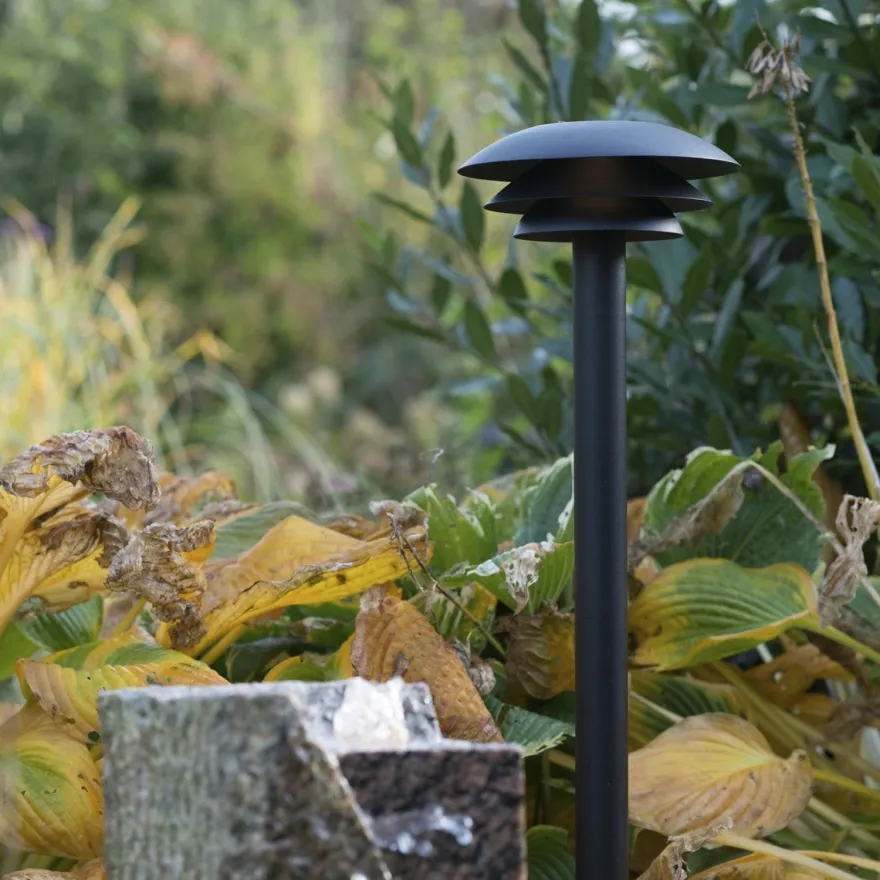 DL20 utendørs stolpe 80 cm IP44 - Svart