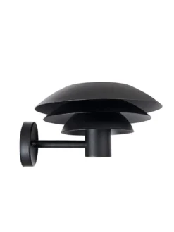 DL31 utendørs vegglampe IP44 - Svart