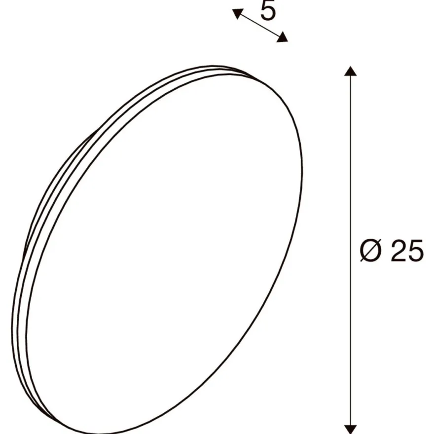 D-ring 25 cm vegglampe utendørs 15W 2700/3000 kelvin IP65 - dimbar