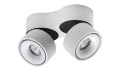 Easy W2100 Double takspot 2x10W 2700K Dimbar Hull for ledning - Hvit