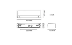 Edge direct vegglampe ned 10W 2700 Kelvin dimbar IP65 - Grafitt