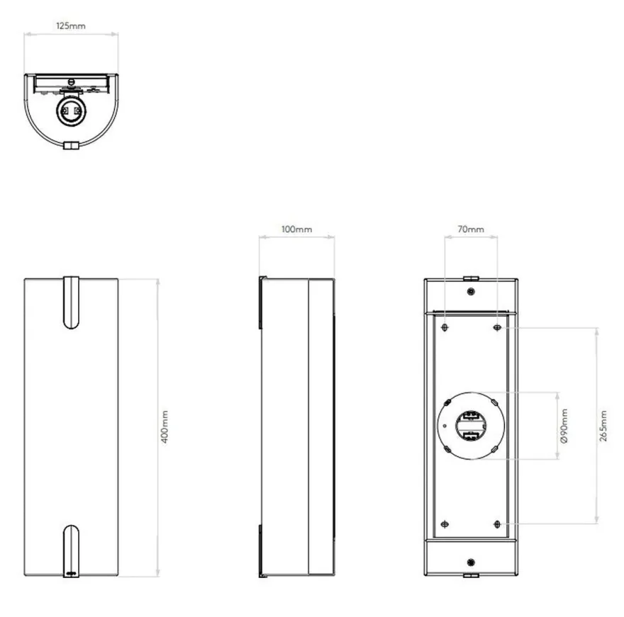 Elba 400 vegglampe