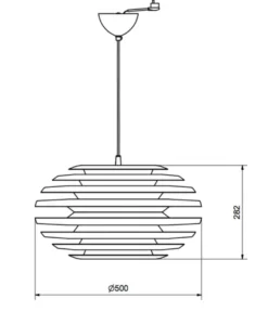 Ellipse taklampe 50cm