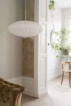 Ellipse 65 taklampe Hvit Lin