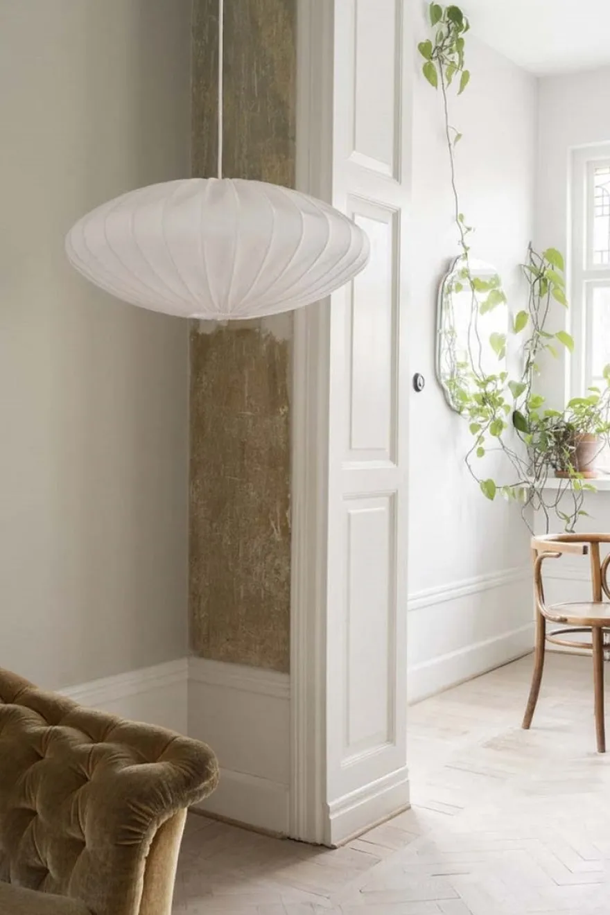 Ellipse 65 taklampe Hvit Lin