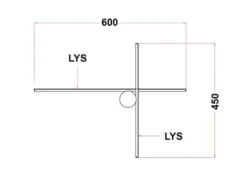 Eros Novata 600 10W 2700 Kelvin IP44 - Høyre modell