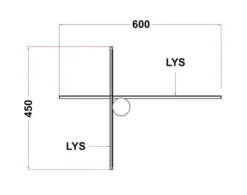 Eros Novata 600 10W 2700 Kelvin IP44 - Venstre modell