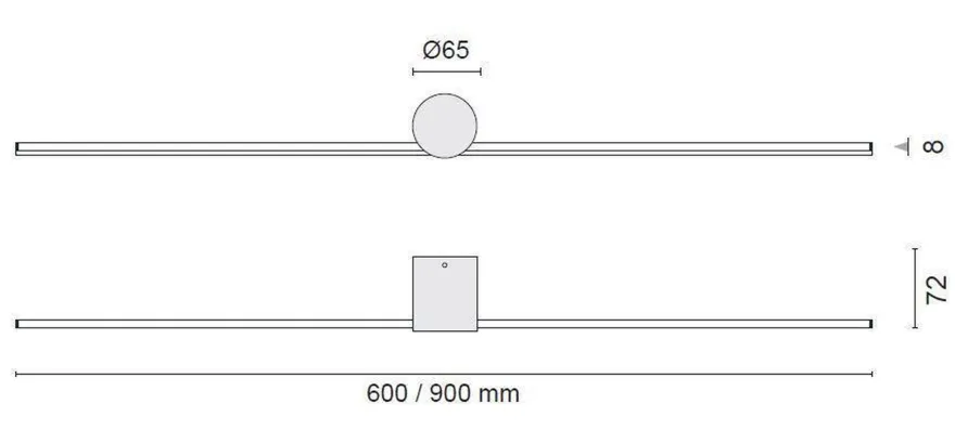 Eros 900 vegglampe IP44 dimbar - Hvit