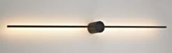 Eros 600 vegglampe IP44 dimbar Inwards - Svart