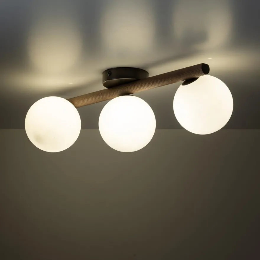Estera wood taklampe 3-lys