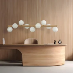 Estera wood takpendel 9-lys