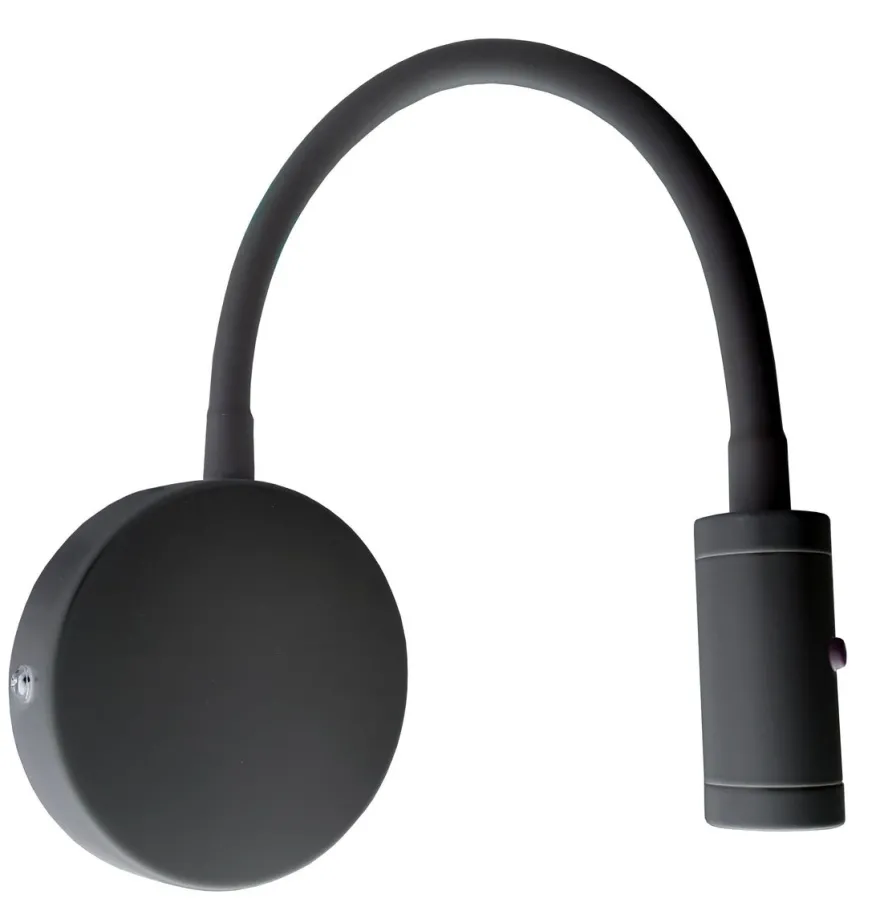 Flexi vegglampe 3W Dimbar - Svart