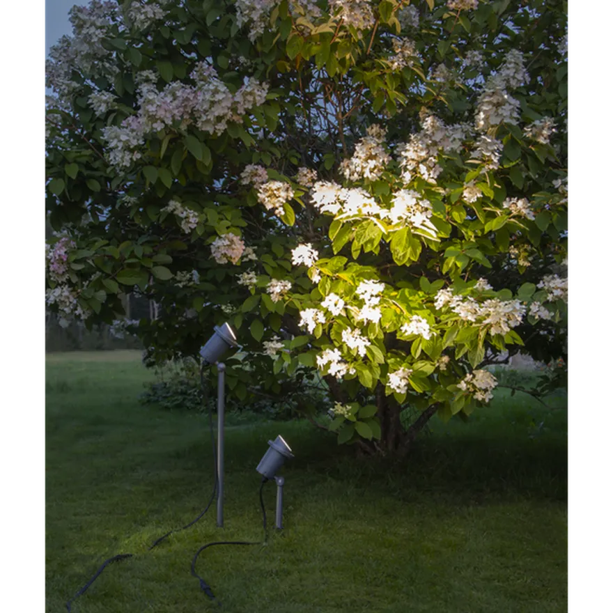 Focus uplight på spyd 67 cm utendørs GU10 IP44 - Svart