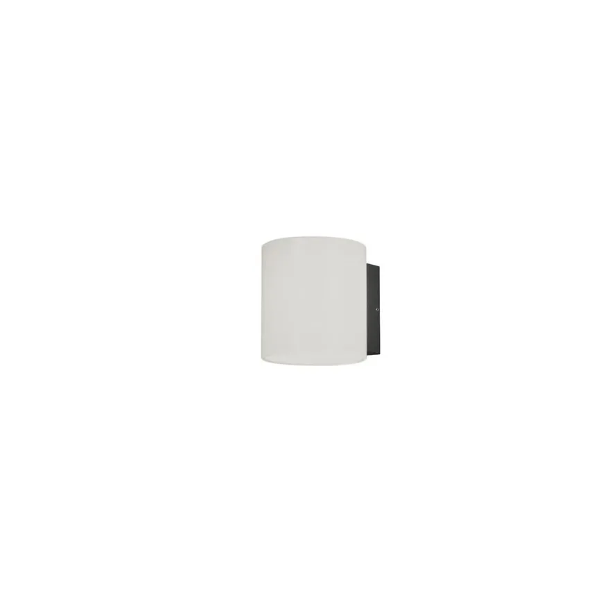 Foggia vegglampe opp/ned utendørs IP54 10W - Antrasitt grå/Opal