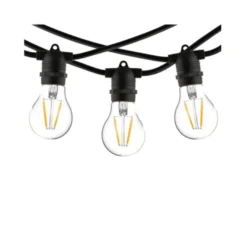 Garden Garland utendørs lysslynge 6 meter 10 lys IP65 ekstra slynge - Svart