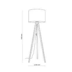 Grand gulvlampe - Furu
