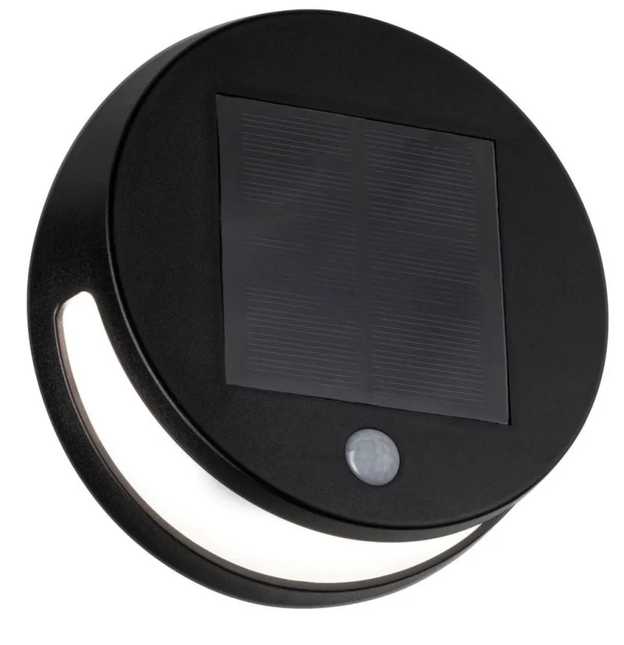 Helena vegglampe utendørs 3W 3000 Kelvin m/bevegelses sensor - Solcelle
