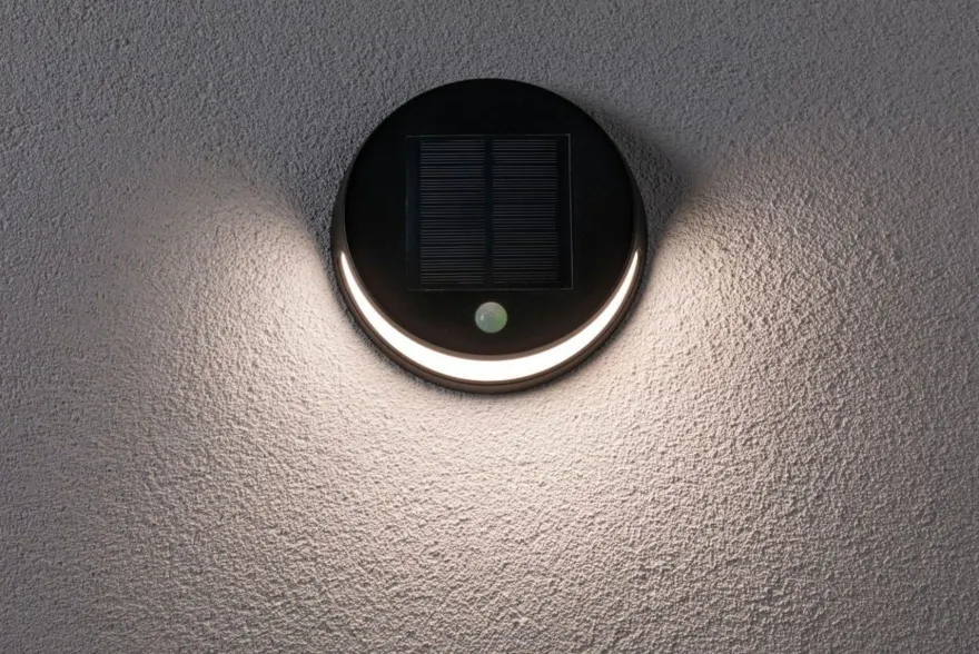 Helena vegglampe utendørs 3W 3000 Kelvin m/bevegelses sensor - Solcelle