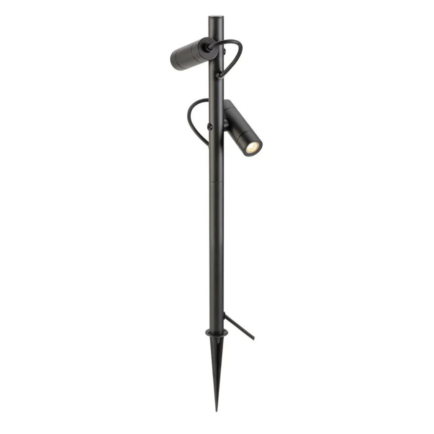 Helia slim dobbel spot med jordspyd 2x6W 3000 Kelvin IP65