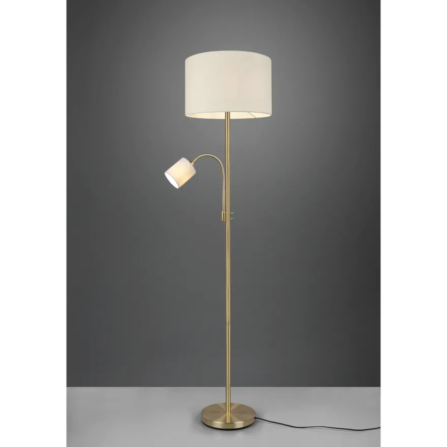 Hotel gulvlampe - Messingfarge