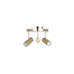 Hubble 3 taklampe rund - Messing